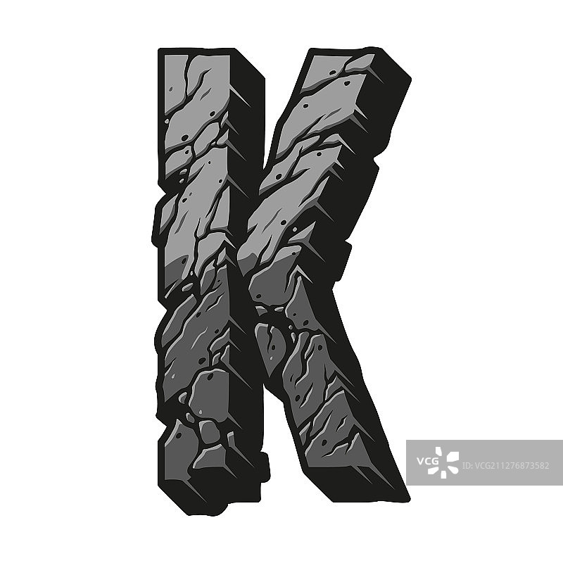 复古概念字母k图片素材