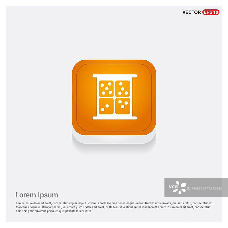 骰子图标橙色抽象网页按钮-免费矢量图标图片素材