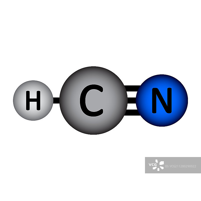 氢氰酸分子图标图片素材