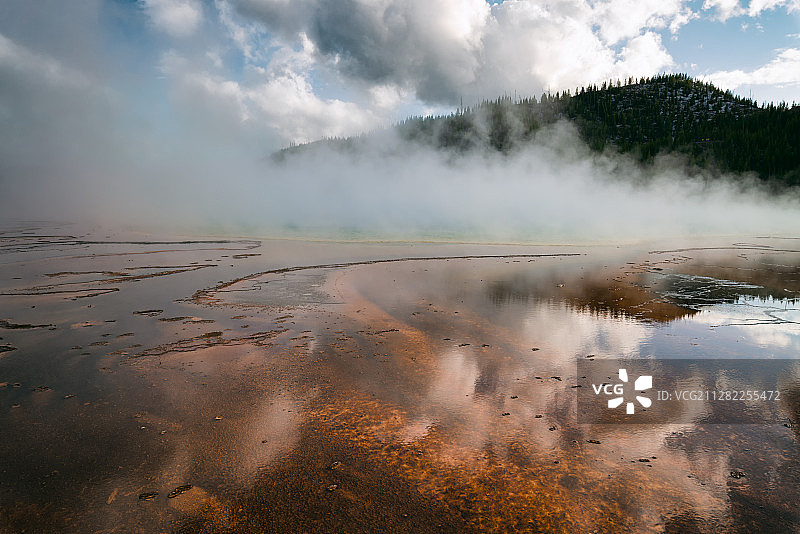 美国怀俄明黄石国家公园火山地热自然资源风光图片素材