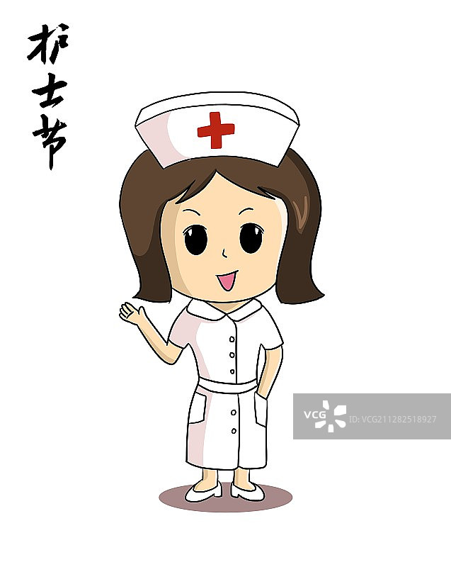 插画：护士节小护士图片素材