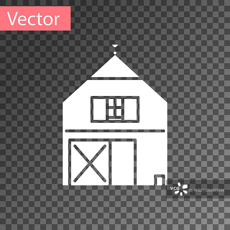 白色农场房子概念图标孤立图片素材