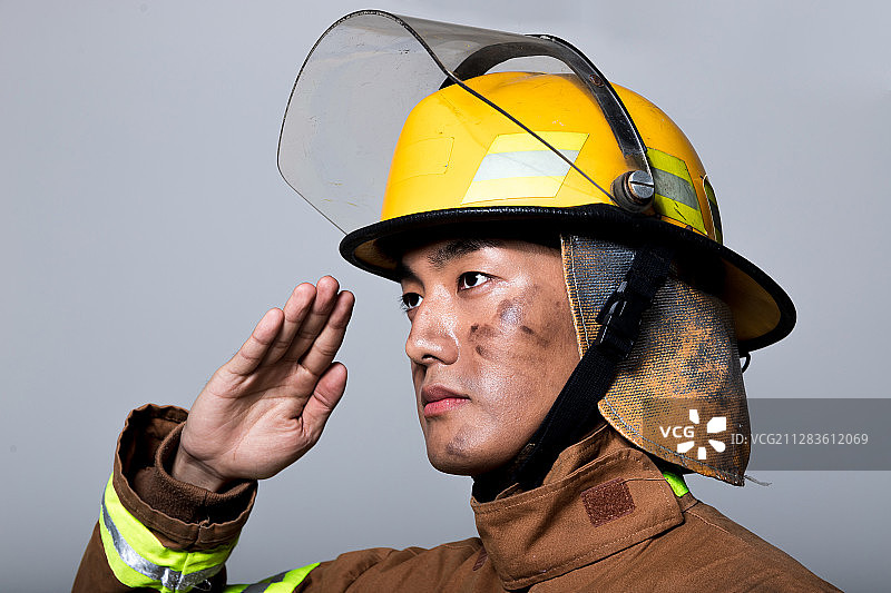 亚洲男女消防员肖像450图片素材