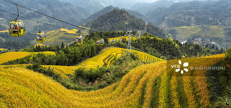 中国广西桂林龙脊梯田自然风光图片素材