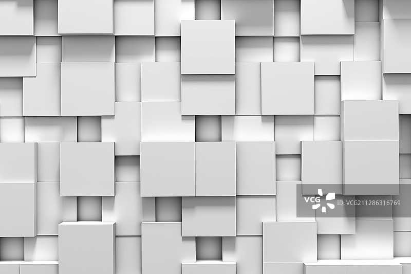 白色立方体组成的抽象背景素材图片素材