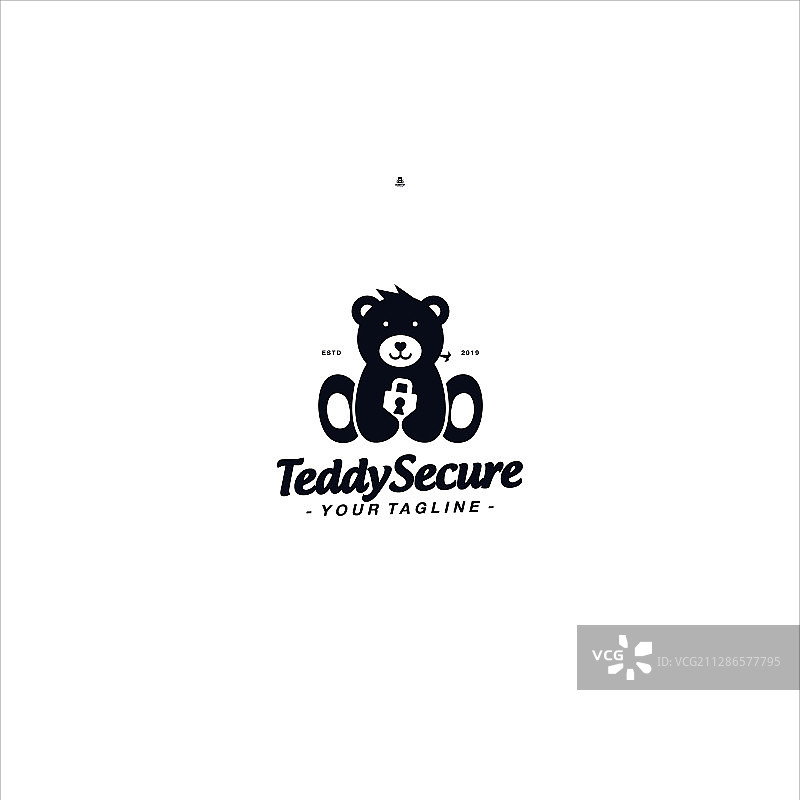 泰迪熊标志设计模板图片素材