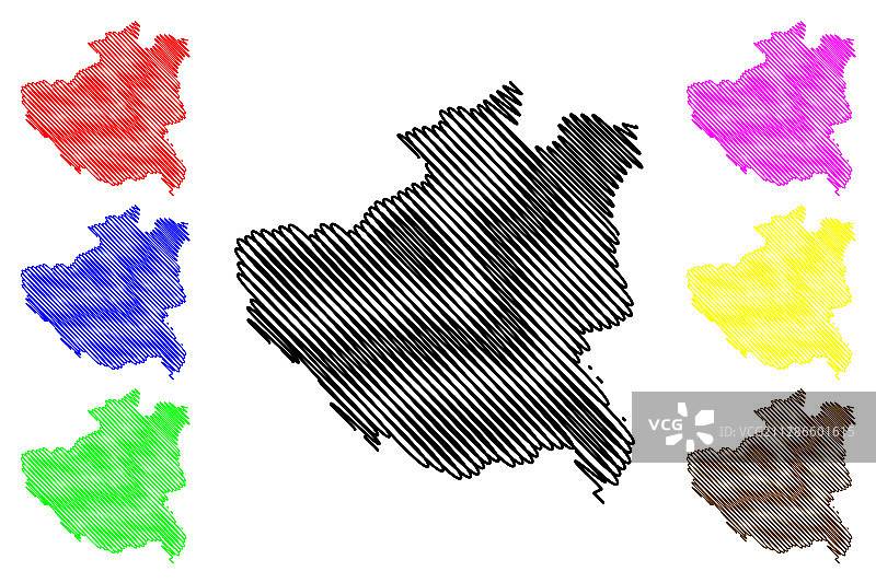 迪伯县共和国阿尔巴尼亚地图潦草图片素材