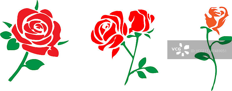 玫瑰图标孤立的背景图片素材