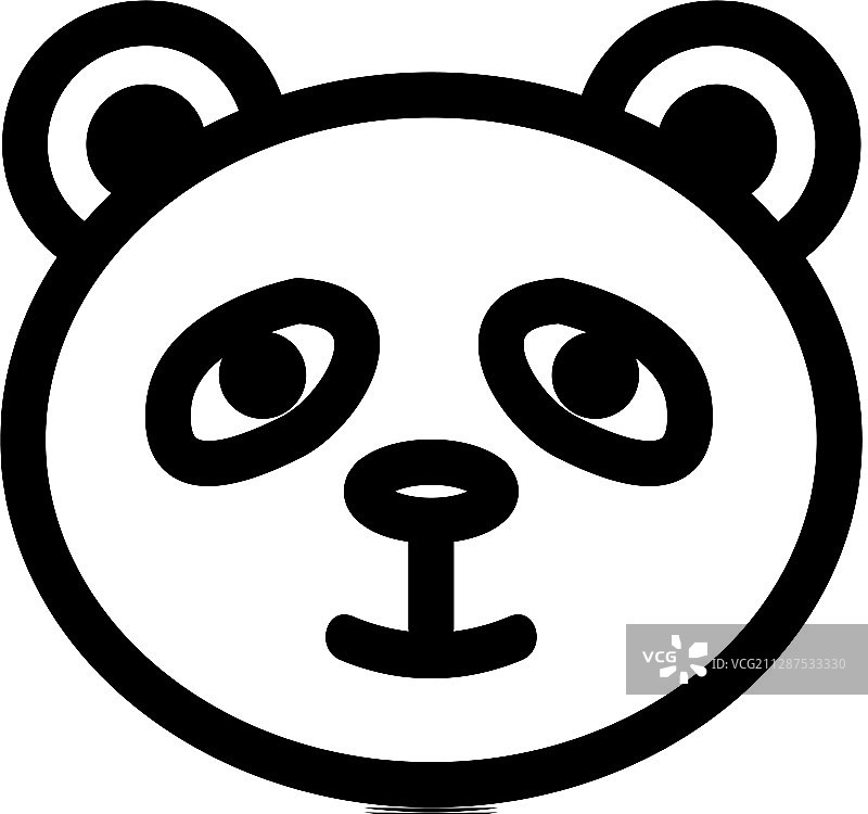 熊猫图标孤立轮廓符号图片素材