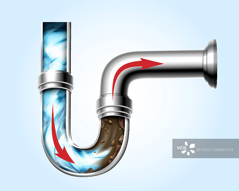 水管疏通清洁三维特效图片素材