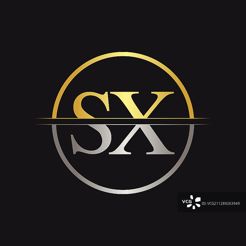logo设计模板首字母sx图片素材