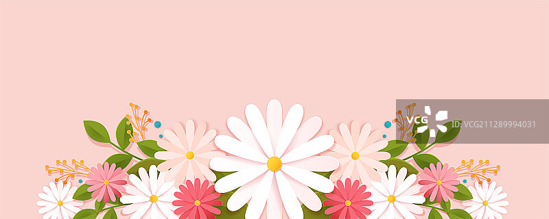 纸花，孤立的花卉设计元素插图002图片素材