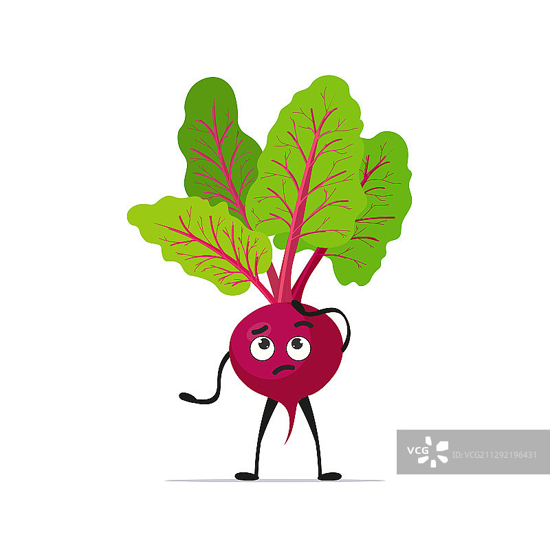 可爱的甜菜人物卡通吉祥物蔬菜图片素材