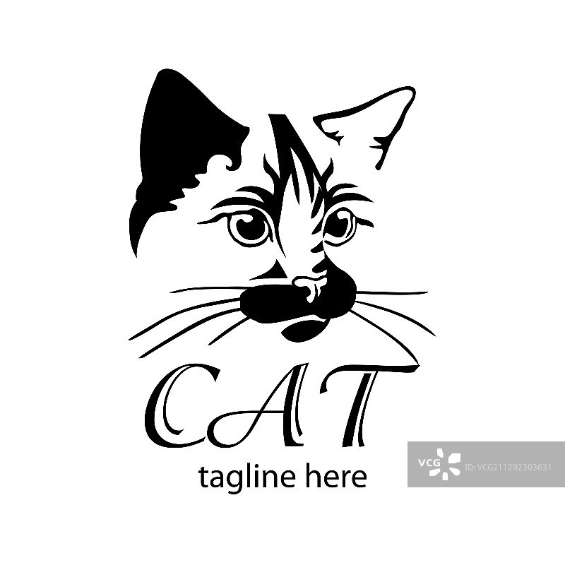 猫标志设计模板图片素材
