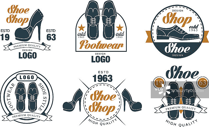 鞋店标志设计集鞋履精品图片素材