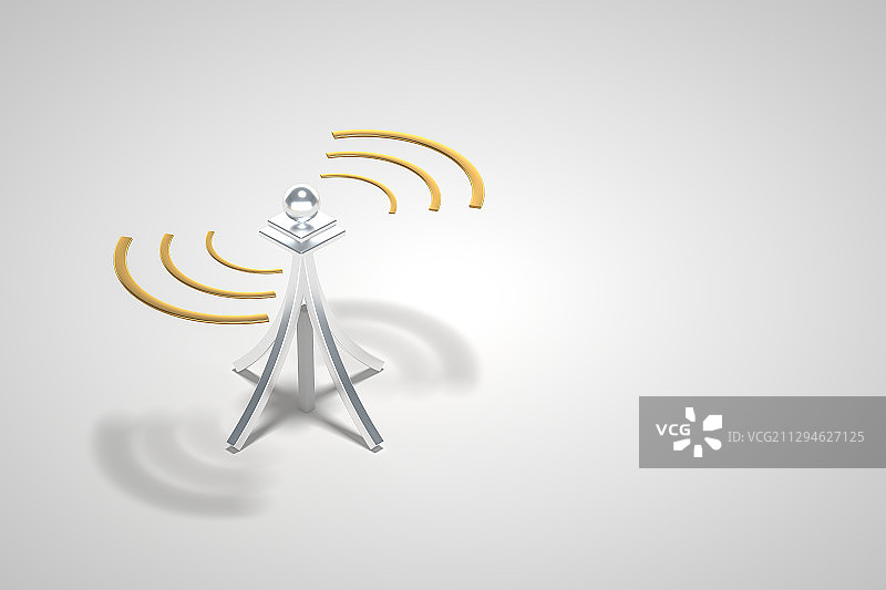 无线通信信号发射塔，三维图形图片素材