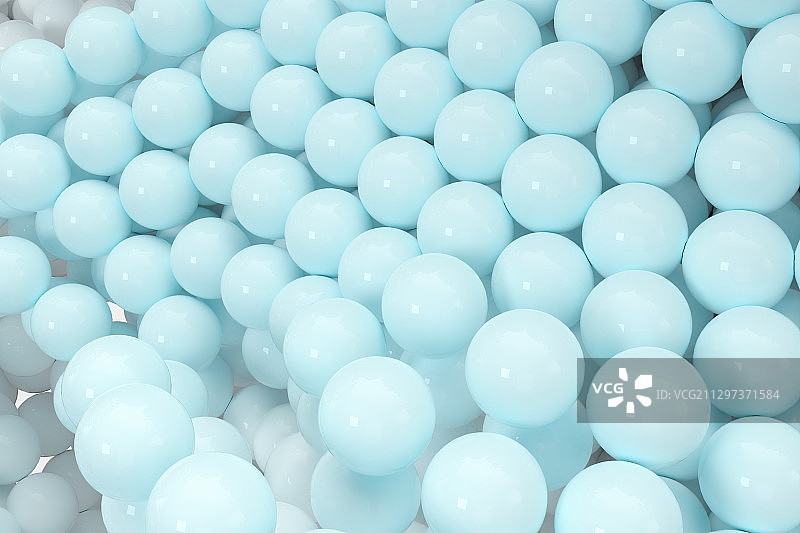 青色聚集的球体 3D渲染图片素材