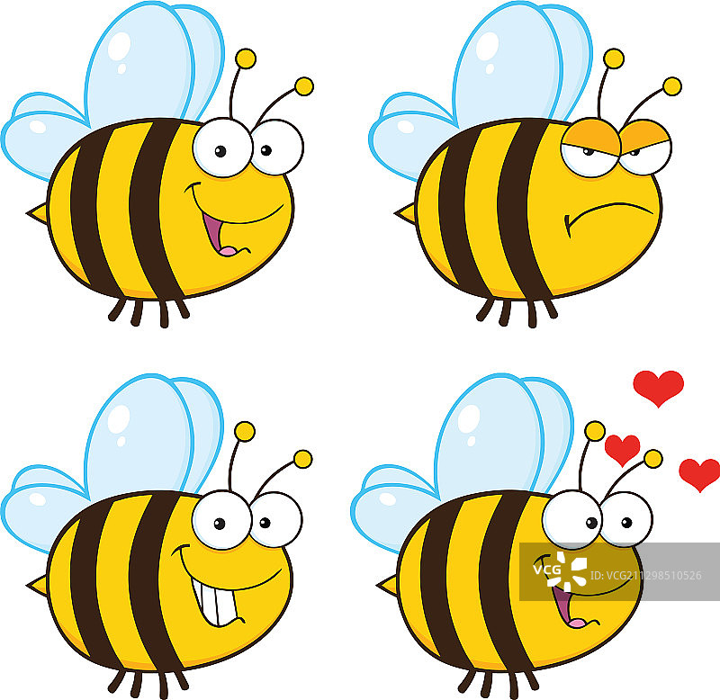 蜜蜂卡通人物集1集图片素材