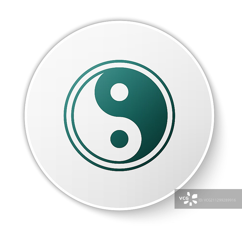 绿色阴阳象征和谐与平衡的象征图片素材