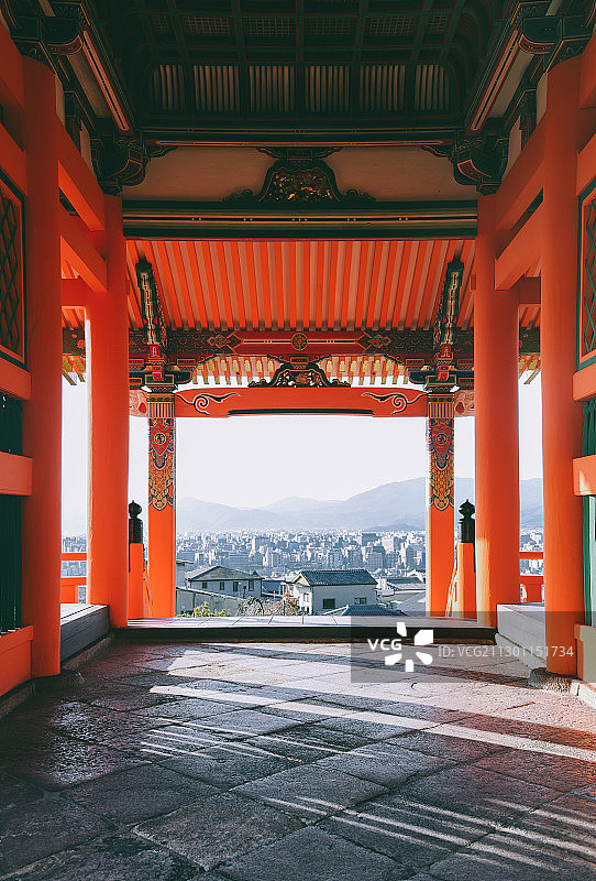 清水寺院外京都城图片素材