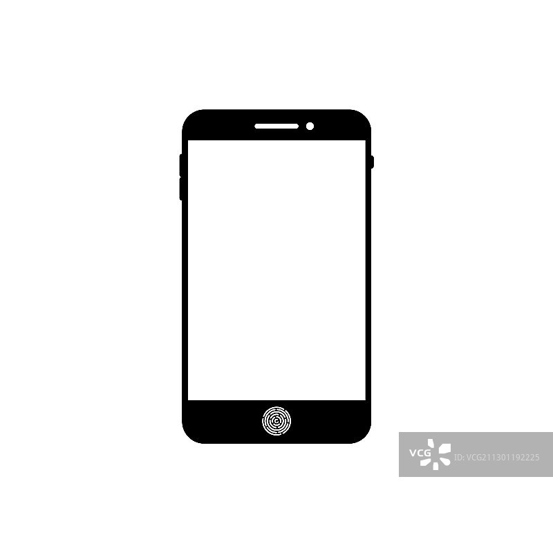 智能手机或移动电话图标在黑色的网页图片素材