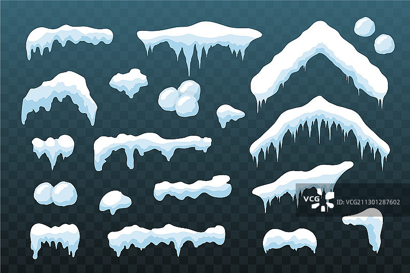 雪冰集冬岩帽设计白蓝色图片素材
