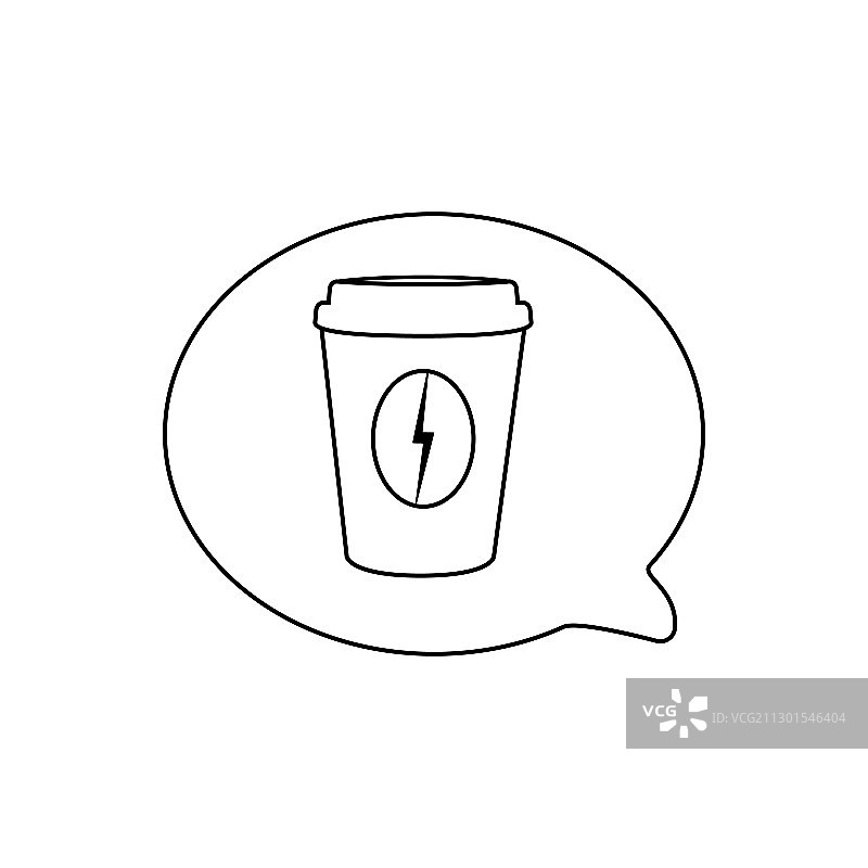 白色背景上的咖啡纸杯图标图片素材