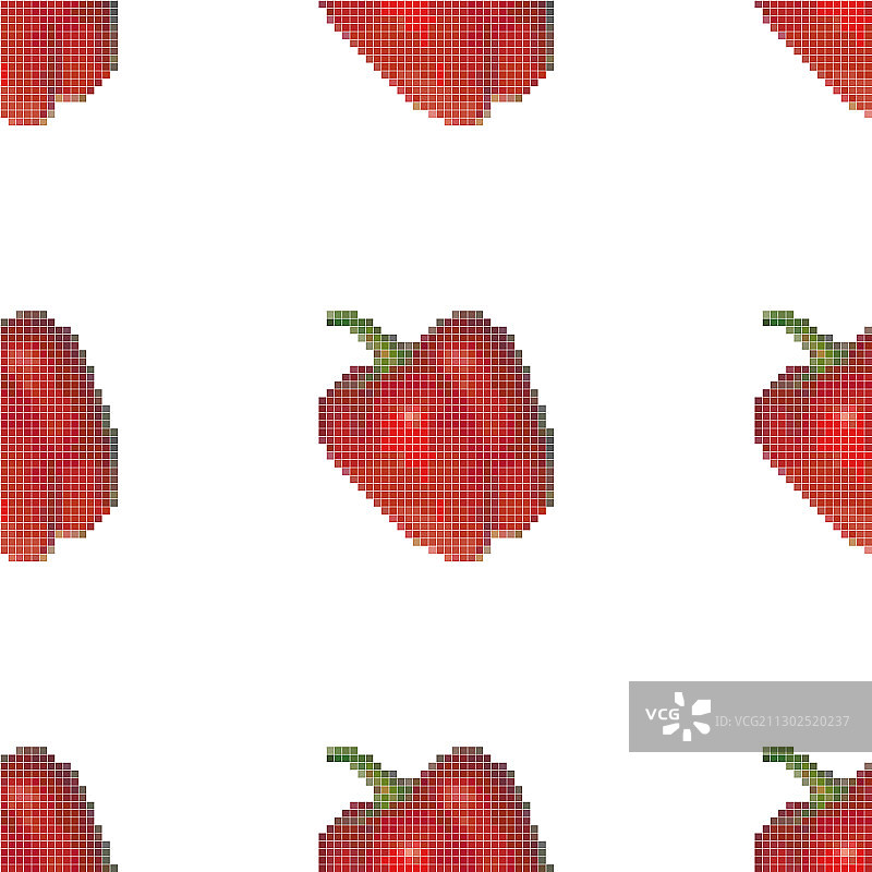 红柿子椒上有白色无缝图案图片素材