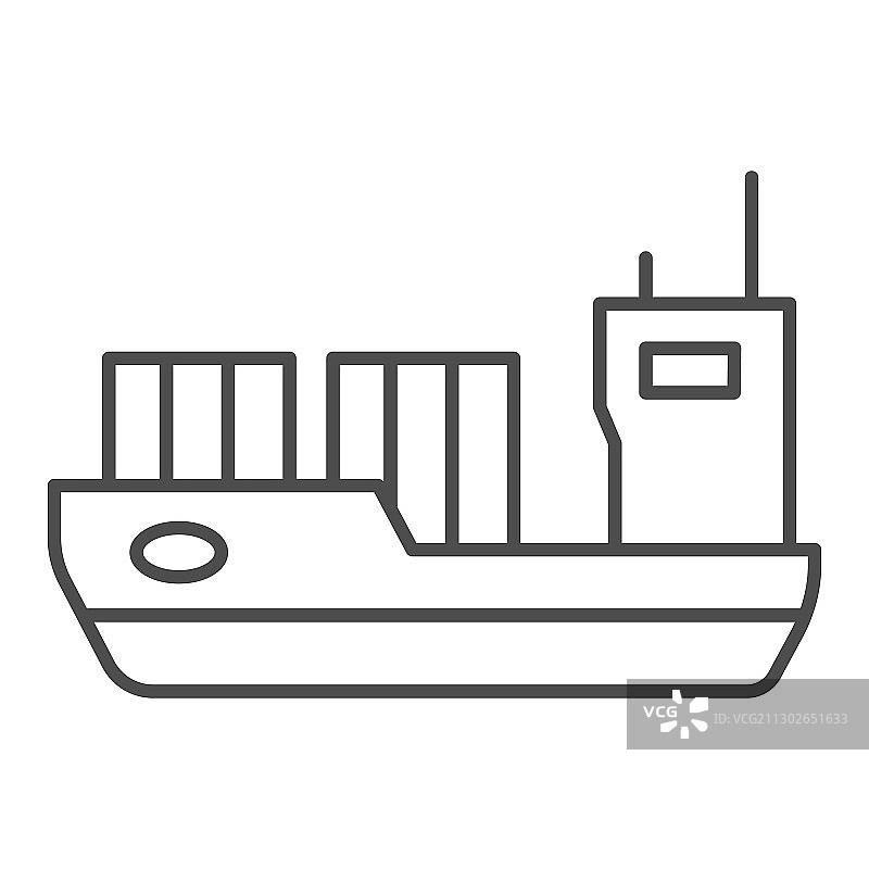 油船细线标志货物运输标志图片素材