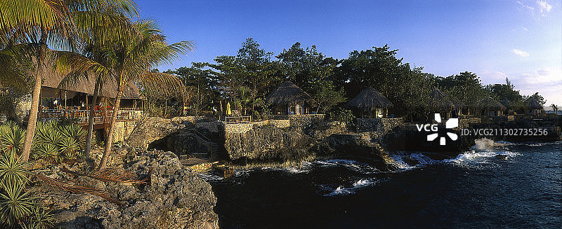 罗克豪斯酒店和海岸线，内格里尔，牙买加，加勒比海图片素材