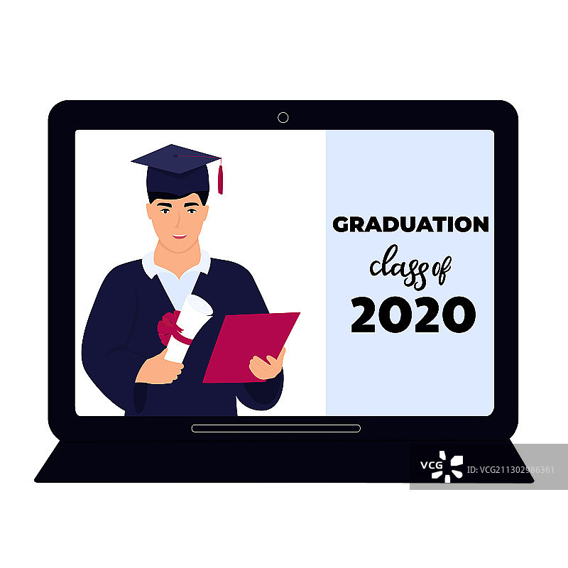 2020届毕业班网上虚拟毕业典礼图片素材