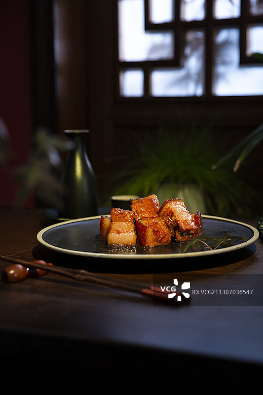 中华美食红烧肉静物图片素材