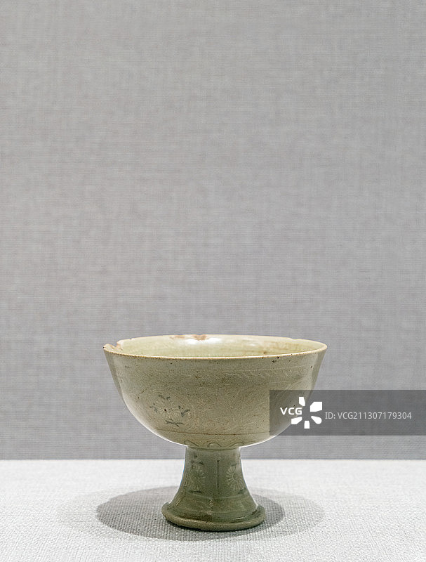 北京首都博物馆文物 高足杯碗图片素材