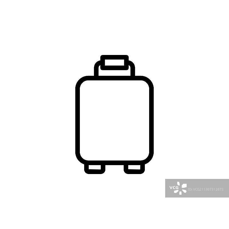 行李概念线图标简单的元素图片素材