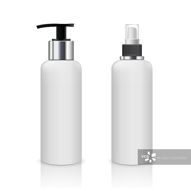 泵瓶和喷瓶白色产品图片素材