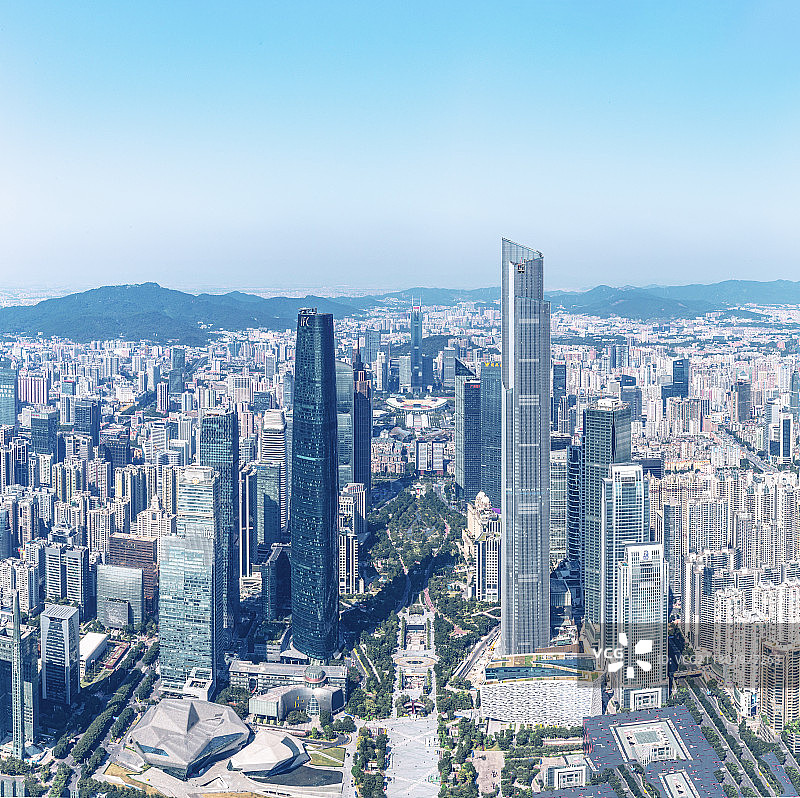 广州城市天际线图片素材