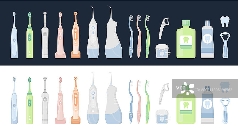 口腔护理卫生工具及牙齿清洁用品图片素材