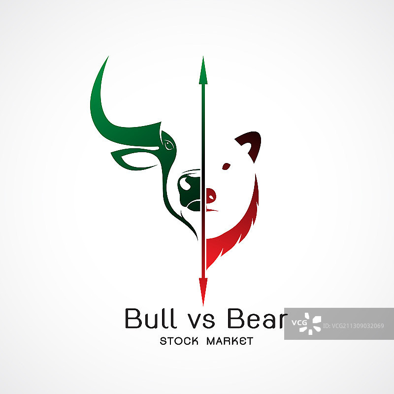 牛市和熊市是股市走势的标志图片素材