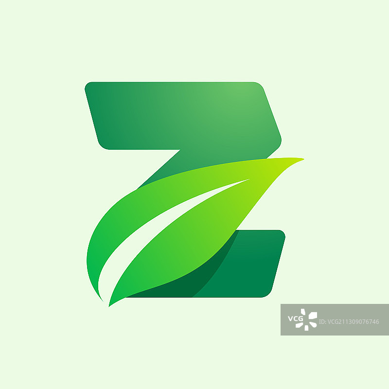 生态z字标志用绿叶图片素材