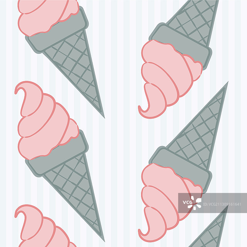 无缝夏日图案与冰淇淋图片素材