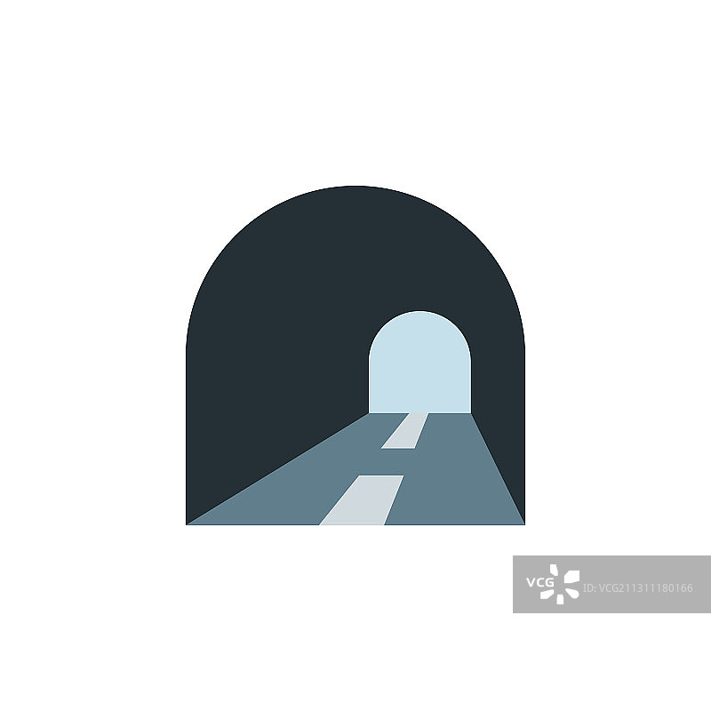 隧道图标符号孤立在白色背景图片素材