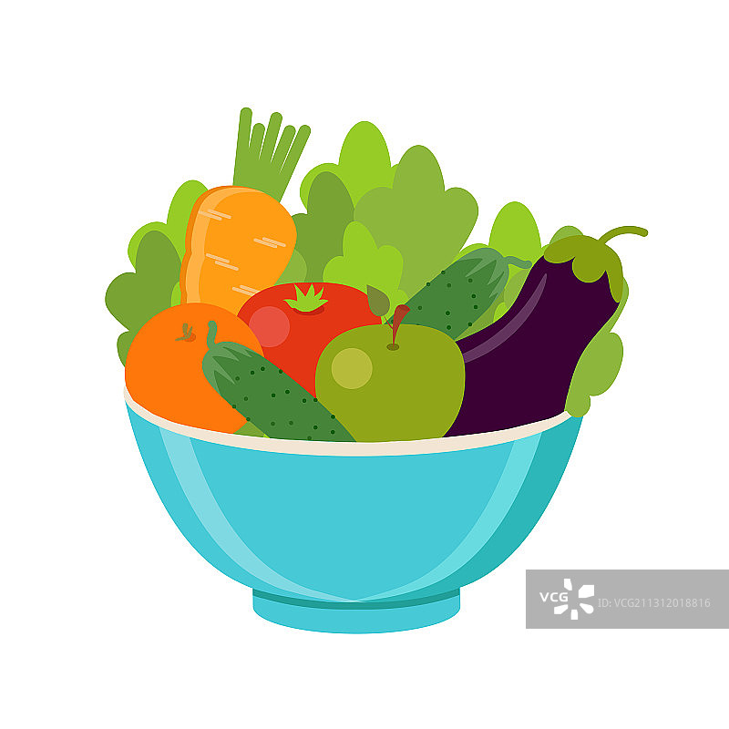 一盘蔬菜，健康的食物概念素食图片素材
