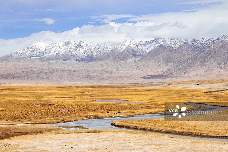 中国新疆喀什帕米尔高原自然风光图片素材