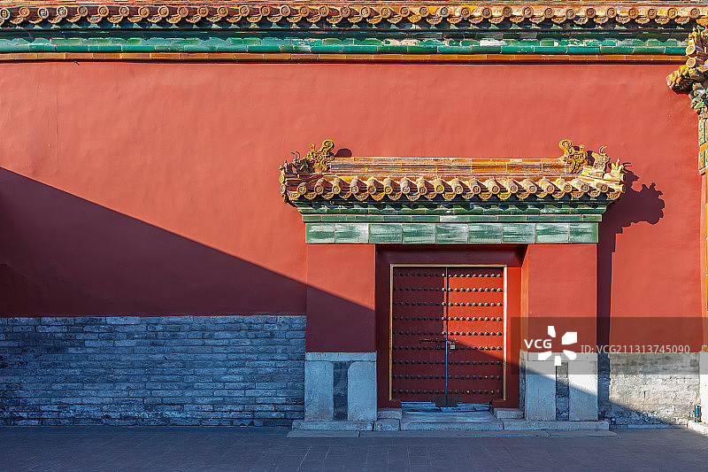 亚洲中国北京首都故宫宫墙图片素材