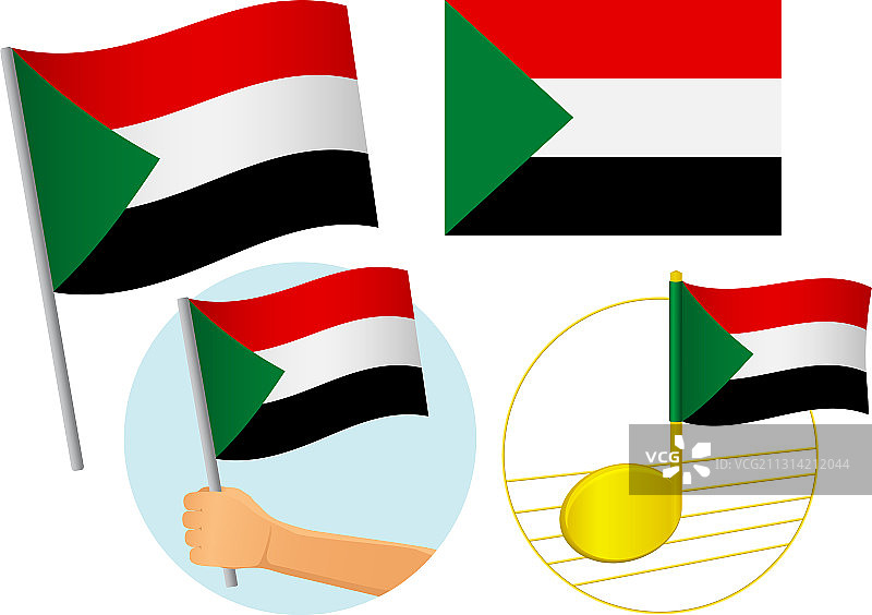 苏丹旗图标集图片素材