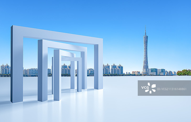 广州城市建筑空间背景图片素材