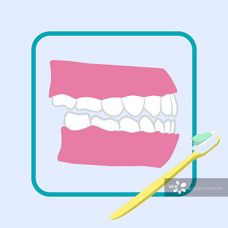 牙齿清洁护理图标图片素材
