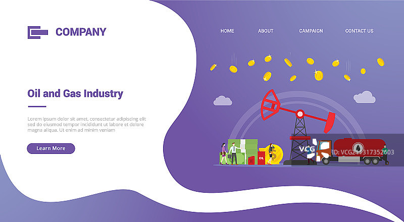 石油天然气业务利润为网站模板图片素材