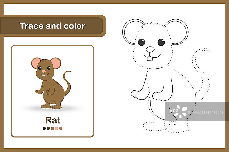 绘制工作表的轨迹和颜色老鼠图片素材