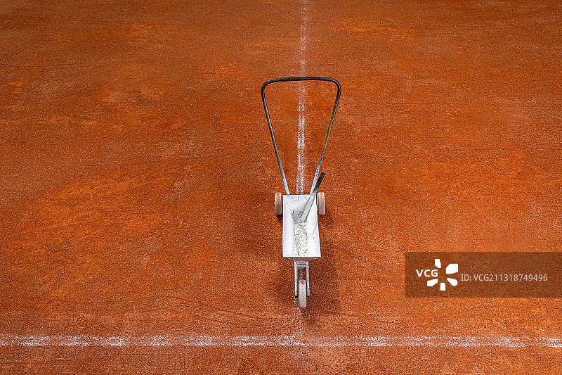 网球场修线机高角度视图图片素材